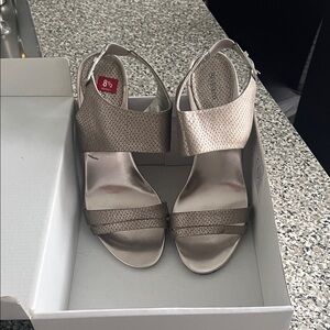 Style & Co. Women's Sandals - Silver and Tan